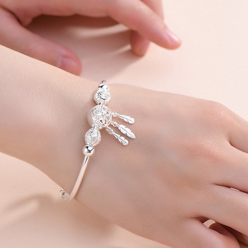 KarmaRipple's Tibetan Ivory Bronze Blessing Dream Catcher Talisman Bracelet p5