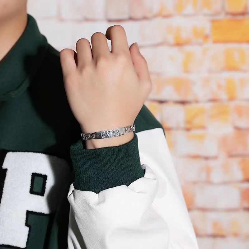 KarmaRipple's Tiger Bronze Fortune Cuff Chain Bracelet p3