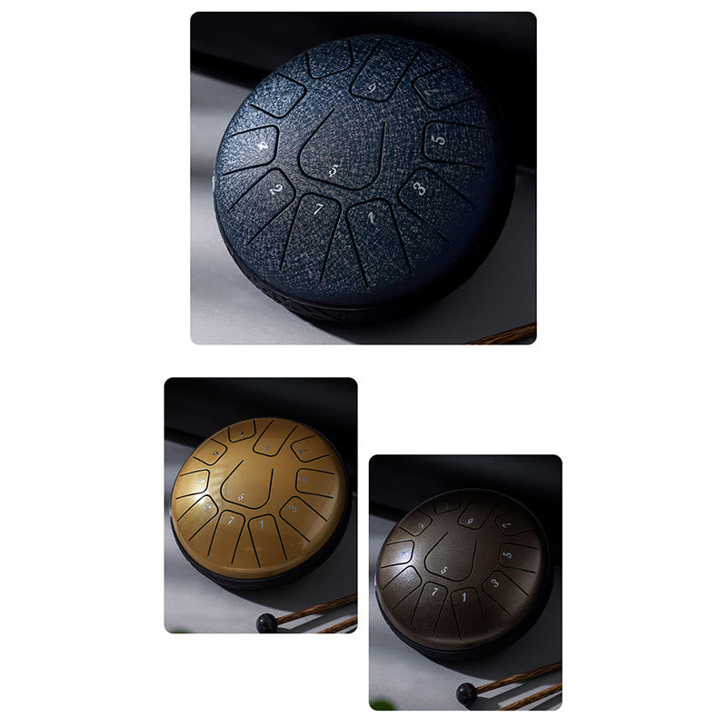 KarmaRipple's Steel Tongue Drum Sound Balancing Meditation Yoga Lotus Drum Kit 11 Note 6 Inch p20