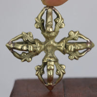 KarmaRipple's Nepal Handmade 5 Prong Double Dorje Bronze Strength Vajra