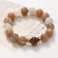 KarmaRipple's Authentic Sun Stone Gold Sandstone Wealth Positive Bracelet