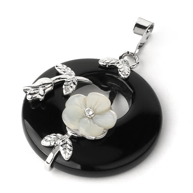 KarmaRipple's Various Gemstone Amethyst Green Aventurine Flower Balancing Pendant Necklace p5