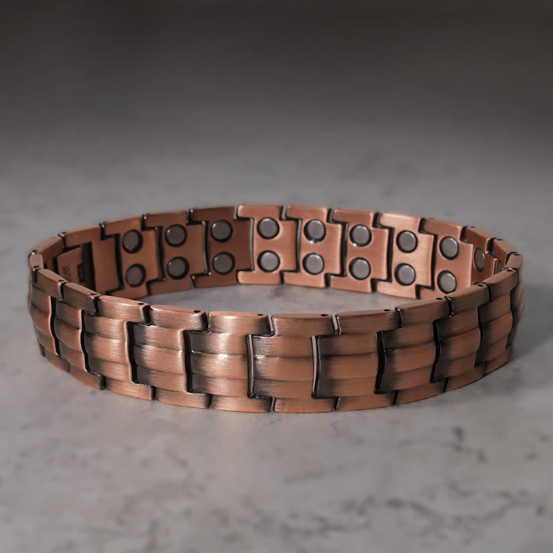 KarmaRipple's Vintage Magnetic Solid Bronze Cuff Bracelet Bangle p2