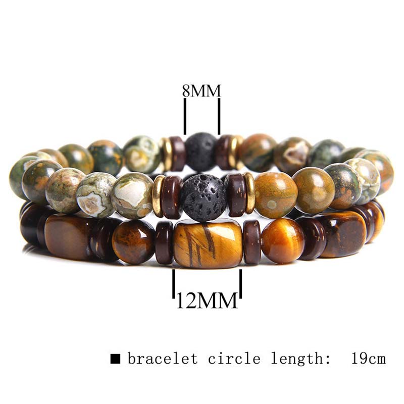 KarmaRipple's 2PCS Balancing Gemstone Emperor Stone Tiger Eye Bead Bracelet p15
