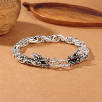 KarmaRipple's 925 Sterling Silver Dragon Fortune Protection Bracelet