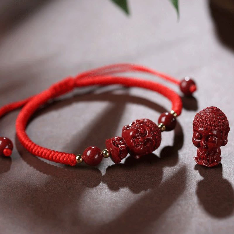 KarmaRipple's Chinese Zodiac Natal Buddha Cinnabar Amulet Blessing String Bracelet p12