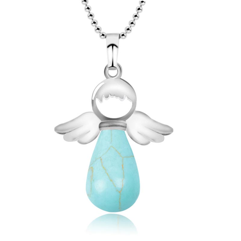 KarmaRipple's Little Angel Wings Authentic Gemstone Fortune Pendant Necklace p9