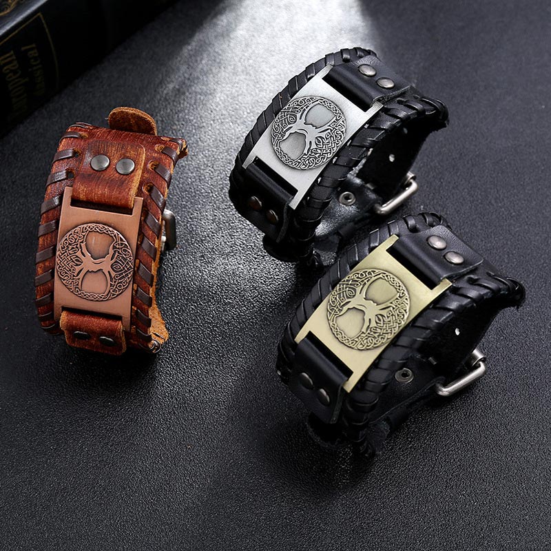 KarmaRipple's Fortunate Tree Of Life Balance Leather Bracelet p8