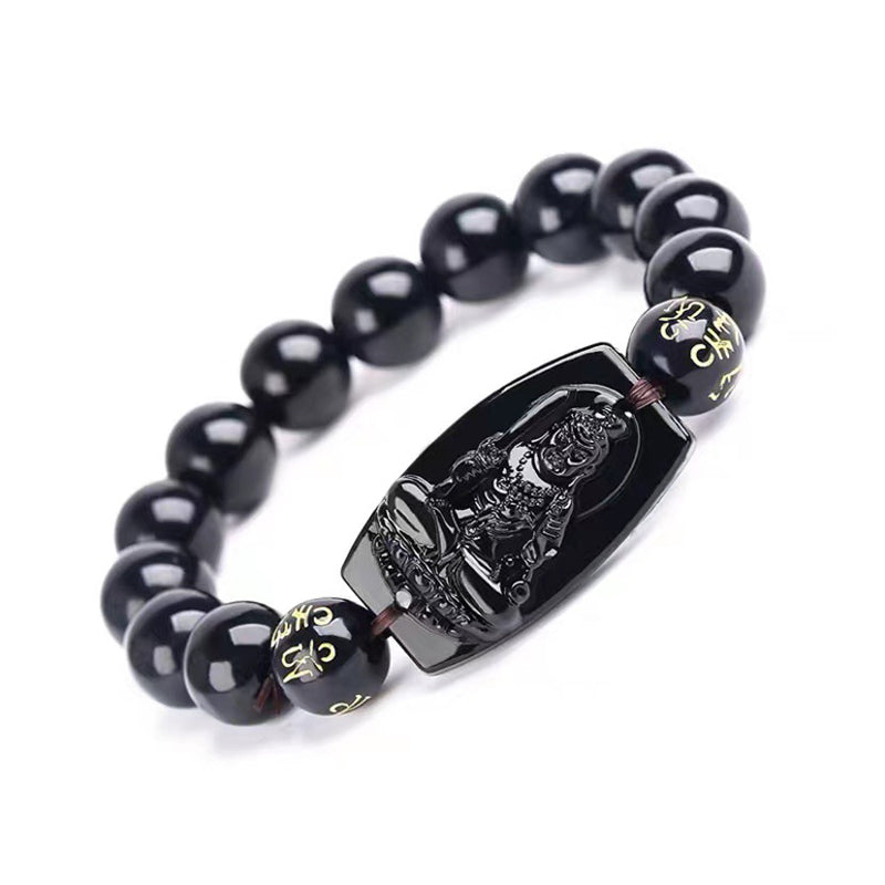 KarmaRipple's Chinese Zodiac Obsidian Protection Bracelet p36