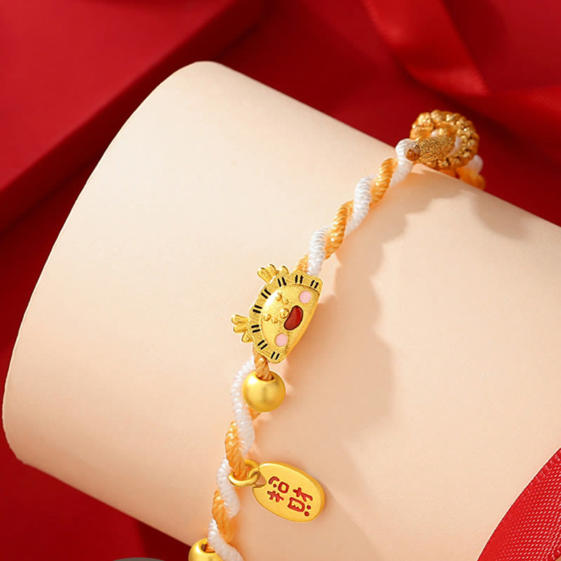 KarmaRipple's ???A Flash Sale- 925 Sterling Silver Year Of The Dragon Dumpling Design Attract Fortune Fortune Woven Bracelet p4
