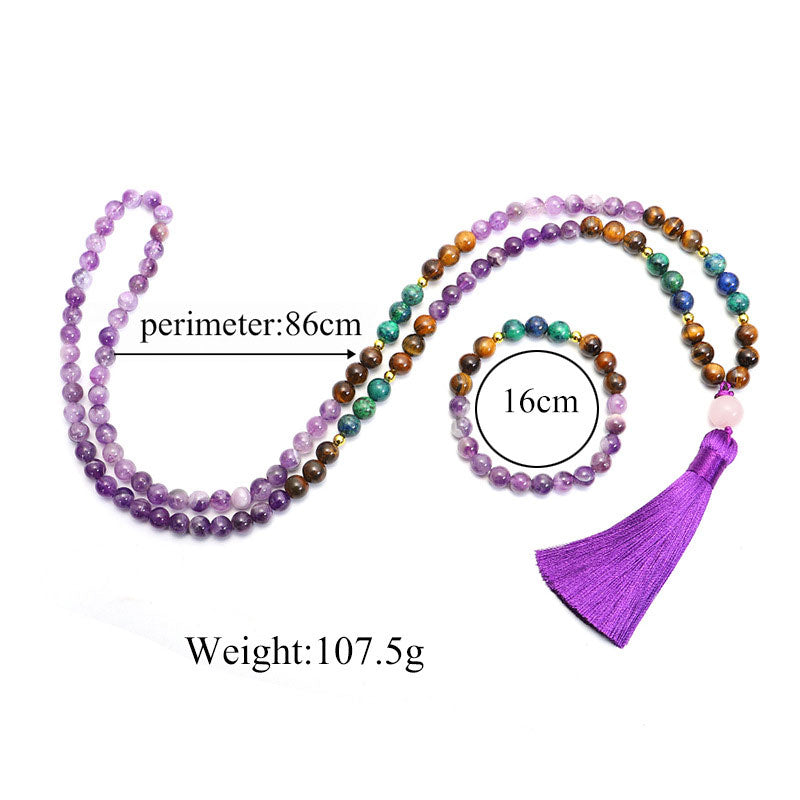 KarmaRipple's Tibetan Amethyst Purify Bracelet Mala Set p6