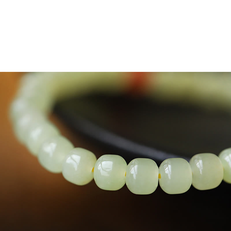 KarmaRipple's Authentic Hetian Jade Pumpkin Amber Red Agate Gemstone Prosperity Bracelet p12