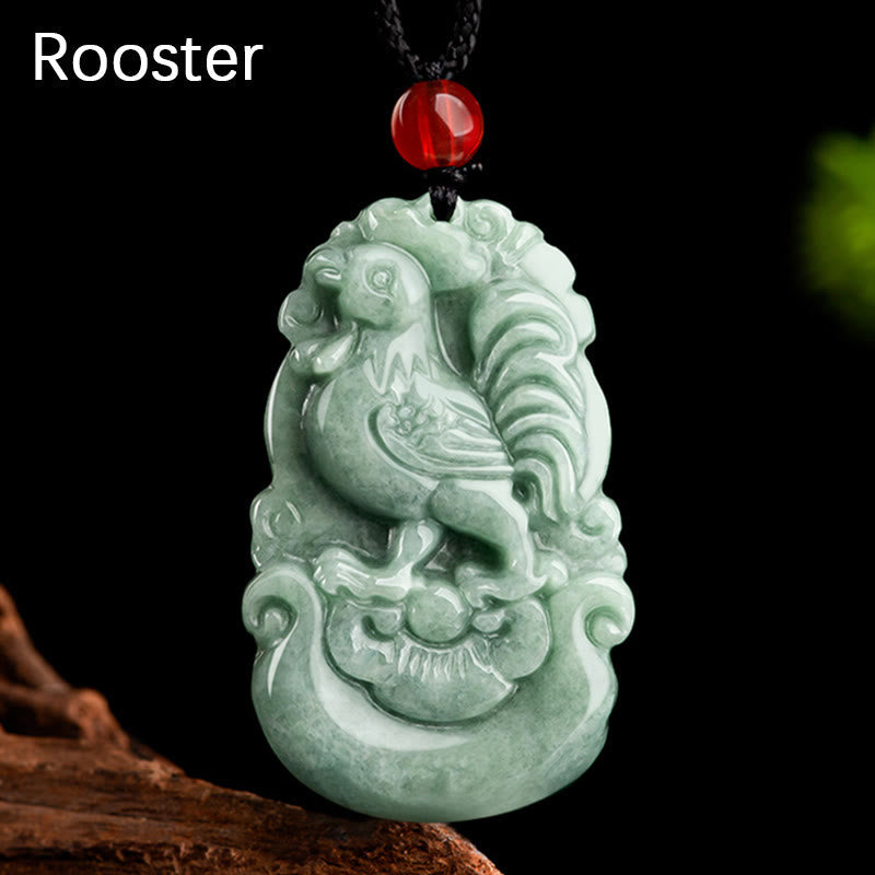 KarmaRipple's Authentic Green Jade 12 Chinese Zodiac Fortune Prosperity Pendant Necklace p10