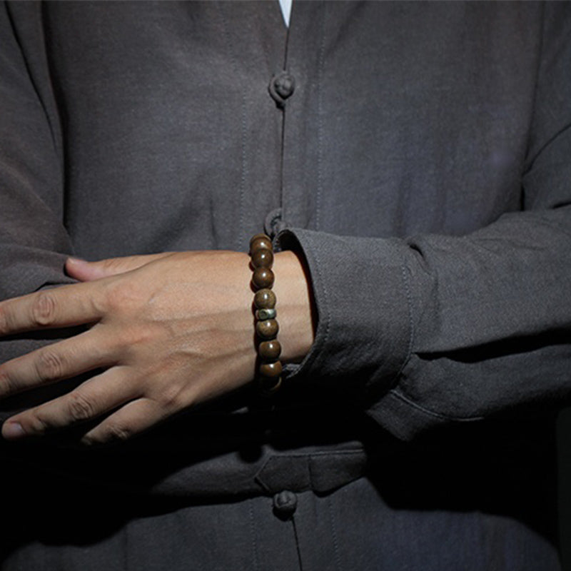 KarmaRipple's Chinese Zodiac Natal Buddha Kalimantan Agarwood Red Agate Amber 925 Sterling Silver Bracelet p9