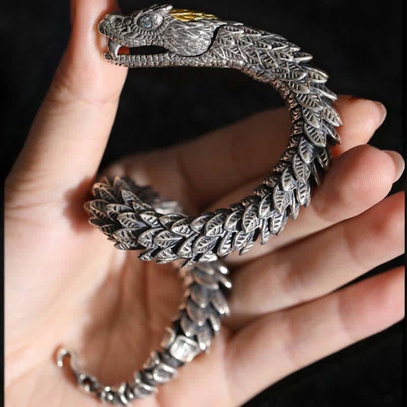 KarmaRipple's Dragon Snake Handmade Amulet Protection Chain Bracelet p4