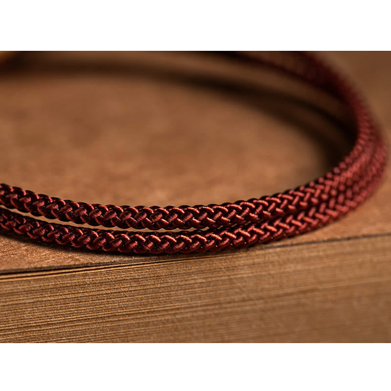 KarmaRipple's 925 Sterling Silver Handmade Chinese Zodiac Natal Buddha Cyan Bodhi Seed Protection Woven Red String Bracelet p14