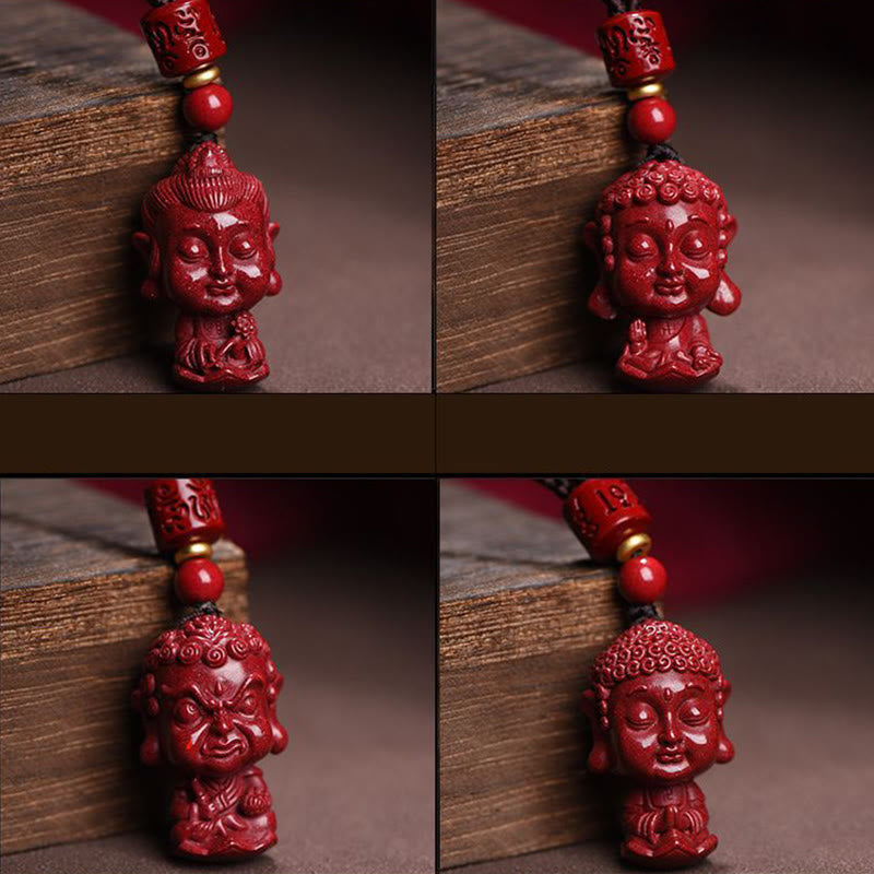 KarmaRipple's Chinese Zodiac Natal Buddha Authentic Cinnabar Amulet Keep Away Evil Spirits Pendant Necklace p21