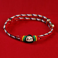 KarmaRipple's Colorful Rope Zongzi Pattern Fu Character Fortune Handmade Bracelet