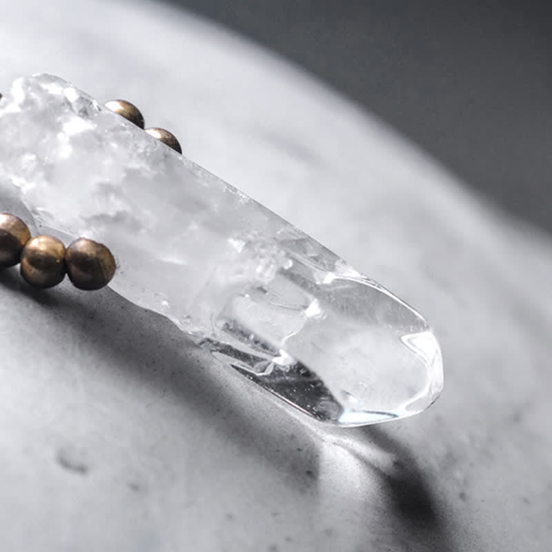 KarmaRipple's Black Rutilated Quartz Ebony Wood Ivory Gemstone Success Pair Bracelet p13