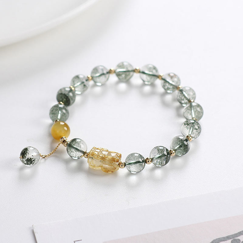 KarmaRipple's Green Phantom Citrine PiXiu Confidence Bracelet p6