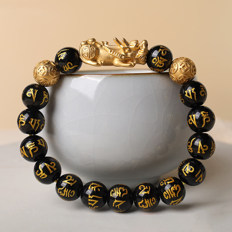 KarmaRipple's FengShui PiXiu Obsidian Wealth Bracelet p18