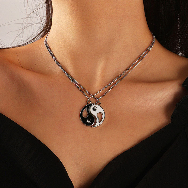KarmaRipple's 2pcs Yin Yang Necklace Pair Pendant p3