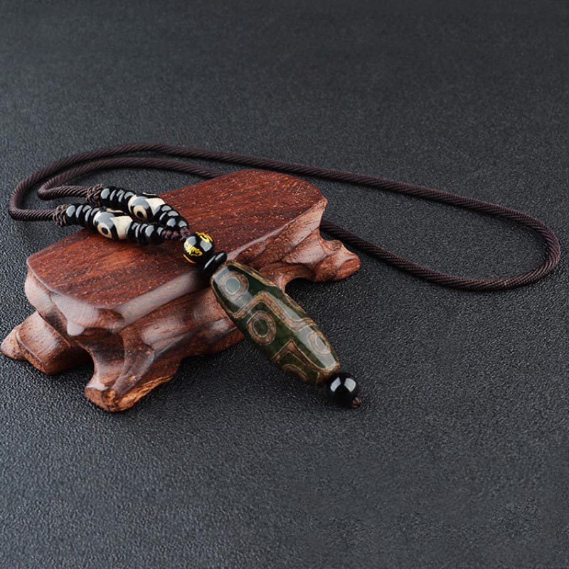 KarmaRipple's Nine-Eye Dzi Bead Wealth Protection Pendant p3