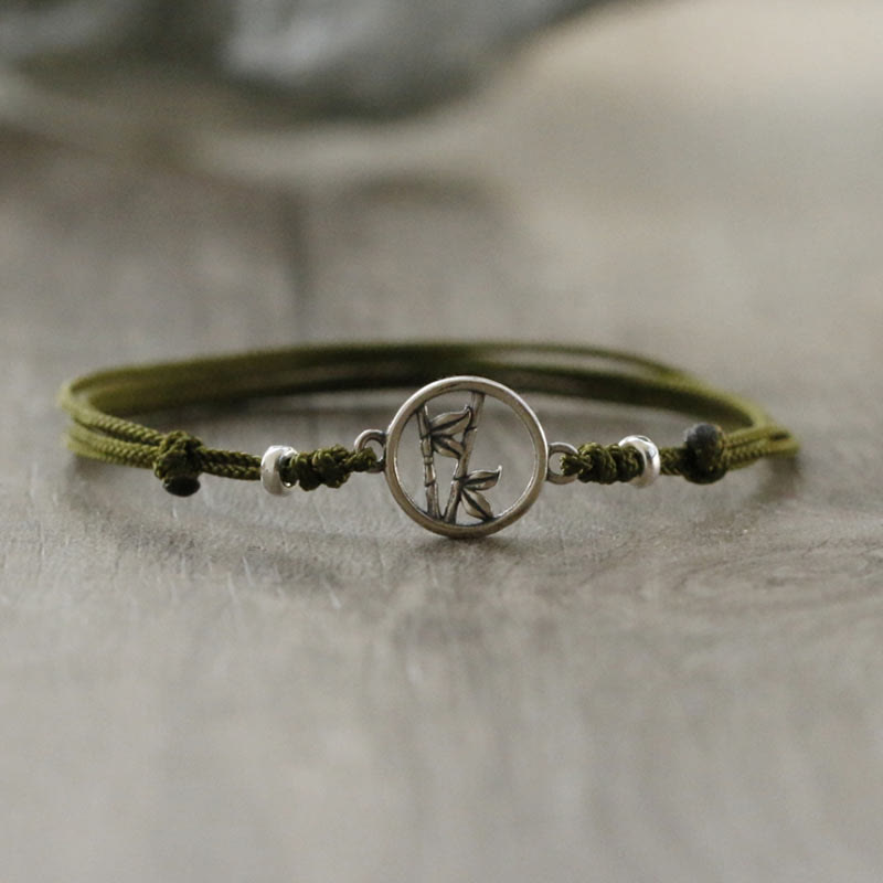 KarmaRipple's 925 Sterling Silver Bamboo Fortune String Bracelet p11