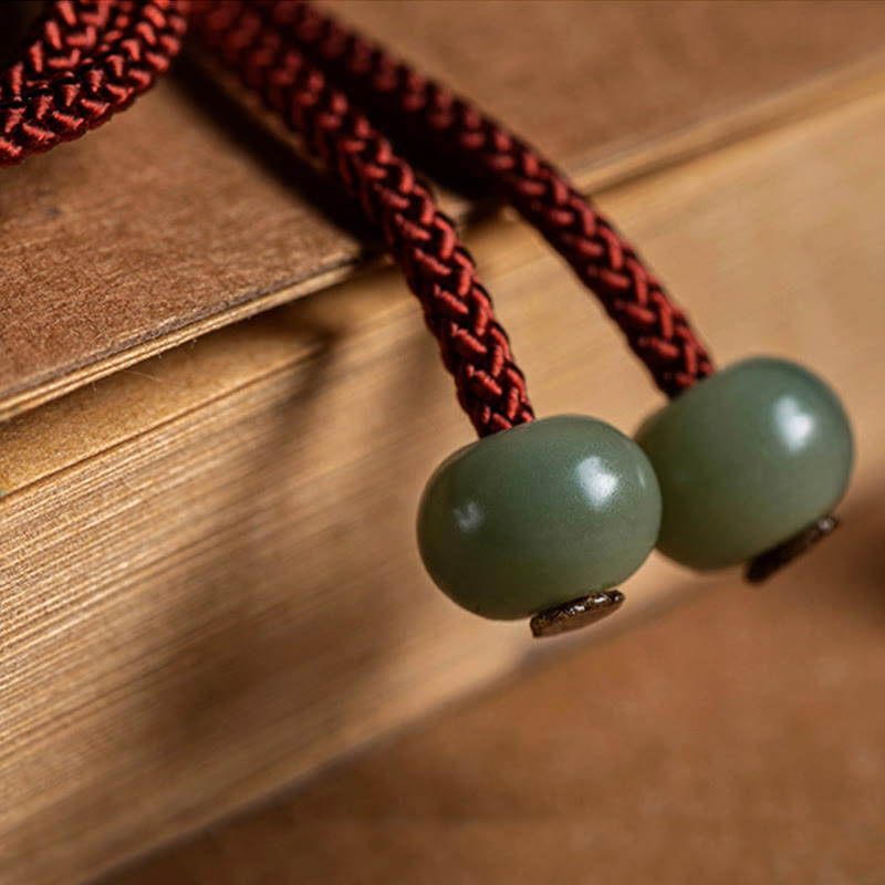 KarmaRipple's 925 Sterling Silver Handmade Chinese Zodiac Natal Buddha Cyan Bodhi Seed Protection Woven Red String Bracelet p11