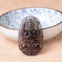 KarmaRipple's Chinese Zodiac Obsidian Protection Pendant