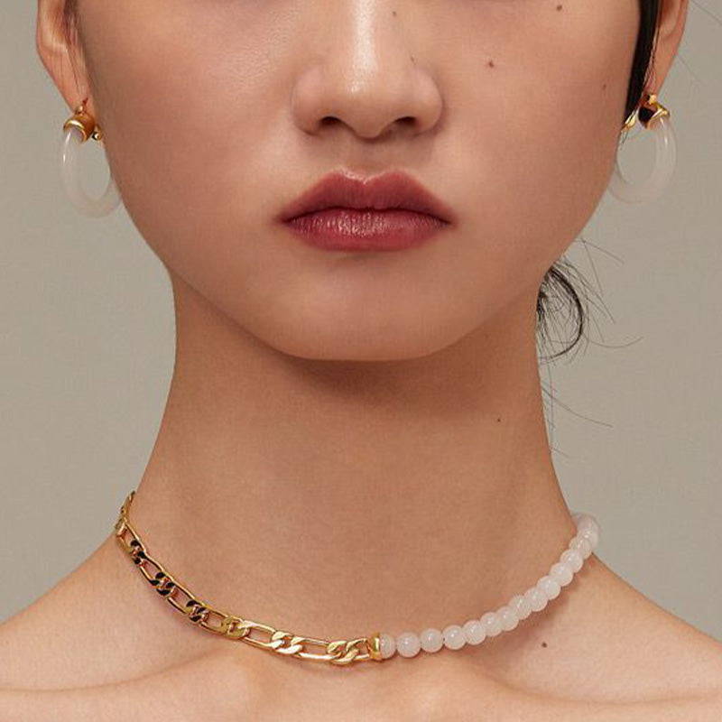 KarmaRipple's Round Jade Ivory Jade Prosperity Earrings p12