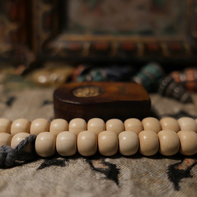 KarmaRipple's 108 Mala Beadwork Abelia Biflora Wood Warding Off Evil Spirits Wrist Mala p7