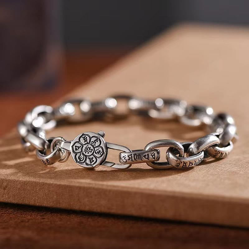 KarmaRipple's Om Mani Padme Hum Double Dorje Bronze Engraved Wisdom Bracelet p26