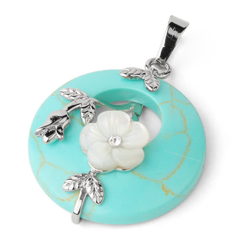 KarmaRipple's Various Gemstone Amethyst Green Aventurine Flower Balancing Pendant Necklace p11