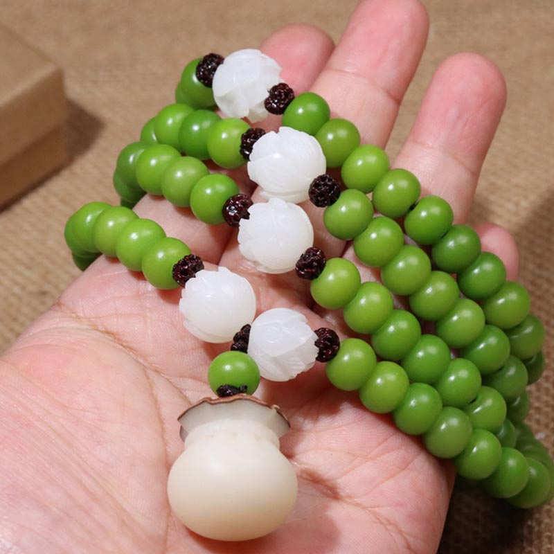KarmaRipple's Authentic Bodhi Seed 108 Beadwork Mala Wisdom Bracelet p4