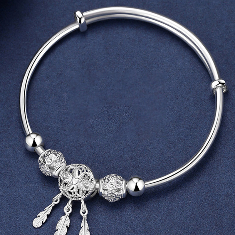 KarmaRipple's Tibetan Ivory Bronze Blessing Dream Catcher Talisman Bracelet p2