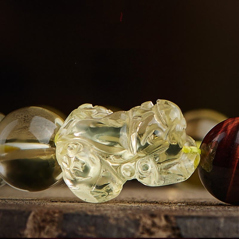 KarmaRipple's Authentic Citrine Double PiXiu Tiger Eye Prosperity Protection Bracelet p8