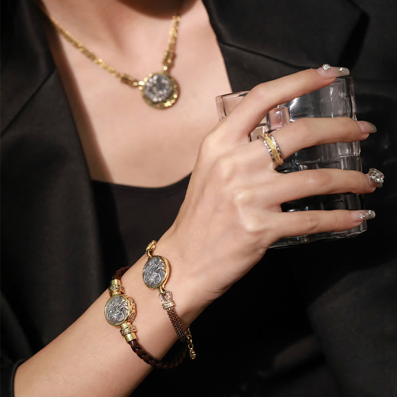 KarmaRipple's Tibetan 925 Sterling Silver Zakiram Goddess of Wealth Blessing Protection Bracelet p11