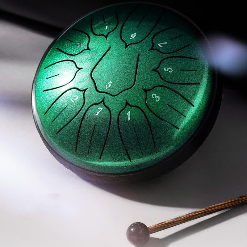 KarmaRipple's Steel Tongue Drum Sound Balancing Meditation Yoga Lotus Drum Kit 11 Note 6 Inch p17