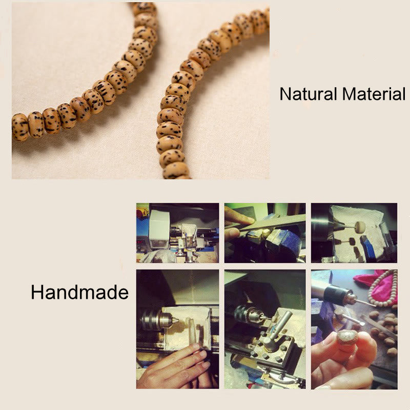 KarmaRipple's Bodhi Seed Small Leaf Red Sandalwood Wisdom Bracelet p13