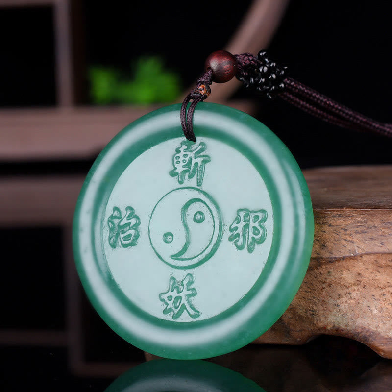 KarmaRipple's Green Aventurine Yin Yang Balance Pendant Necklace p8
