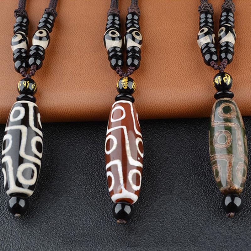 KarmaRipple's Nine-Eye Dzi Bead Wealth Protection Pendant p9