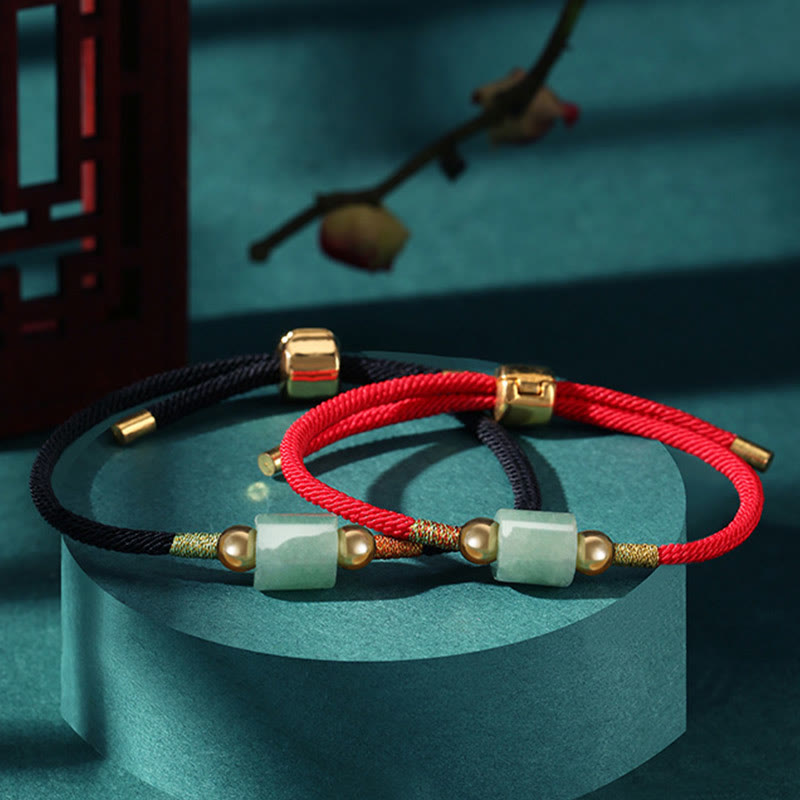 KarmaRipple's Tibet Handmade Green Aventurine Red Stone Malachite Fortune Protection Woven Rope Bracelet p16