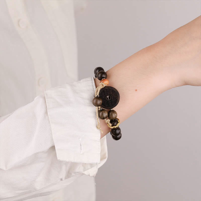 KarmaRipple's Ebony Wood Mountain Ghosts Spend Money Balance Bracelet p4