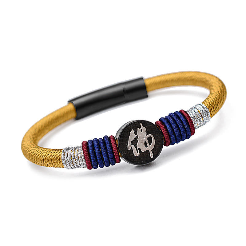 KarmaRipple's Buddha Character Ebony Handcrafted Rope Bracelet p32