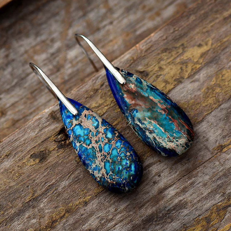 KarmaRipple's Emperor Stone Balancing Gemstone Earrings p6