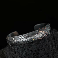 KarmaRipple's 999 Sterling Silver 990 Gold Koi Fish Fortune Wealth Success Bracelet Bangle