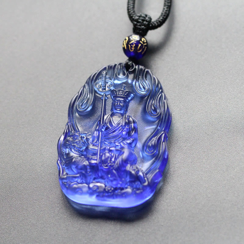 KarmaRipple's Ksitigarbha Buddha Liuli Gemstone Serenity Amulet Pendant Necklace p2