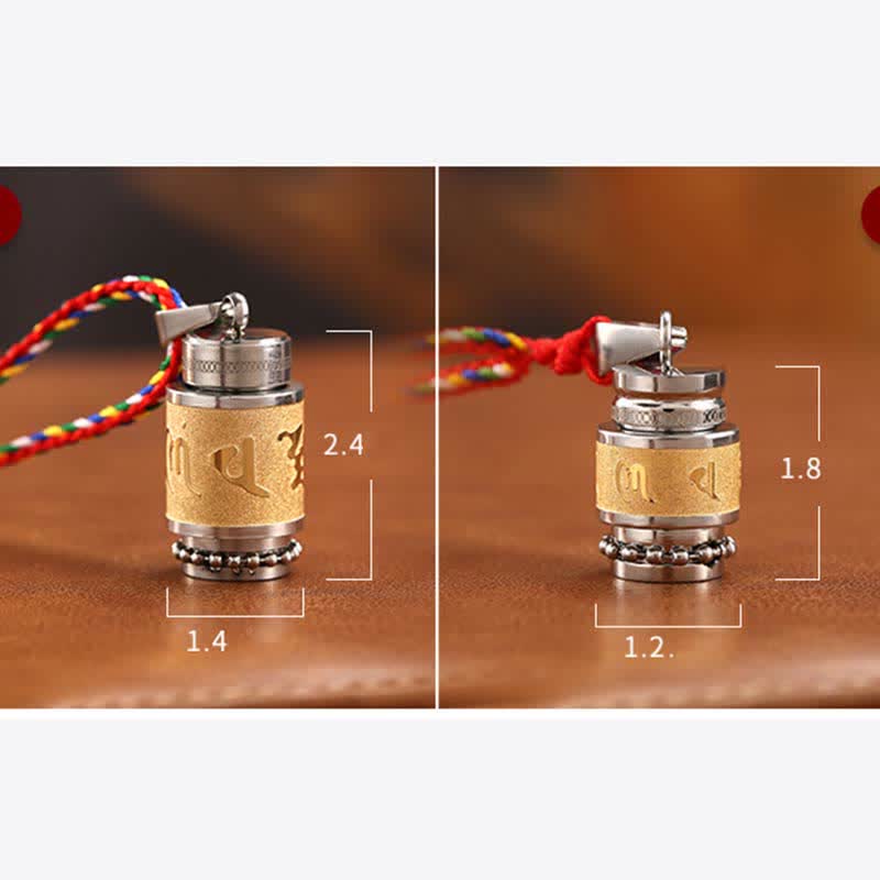 KarmaRipple's Tibet Om Mani Padme Hum Shurangama Mantra Titanium Steel Wisdom Amulet Pendant Necklace p27