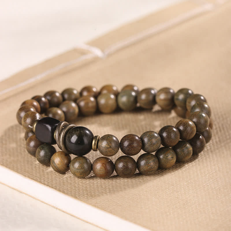 KarmaRipple's Tibetan Green Sandalwood Gemstone Soothing Peace Bracelet p21